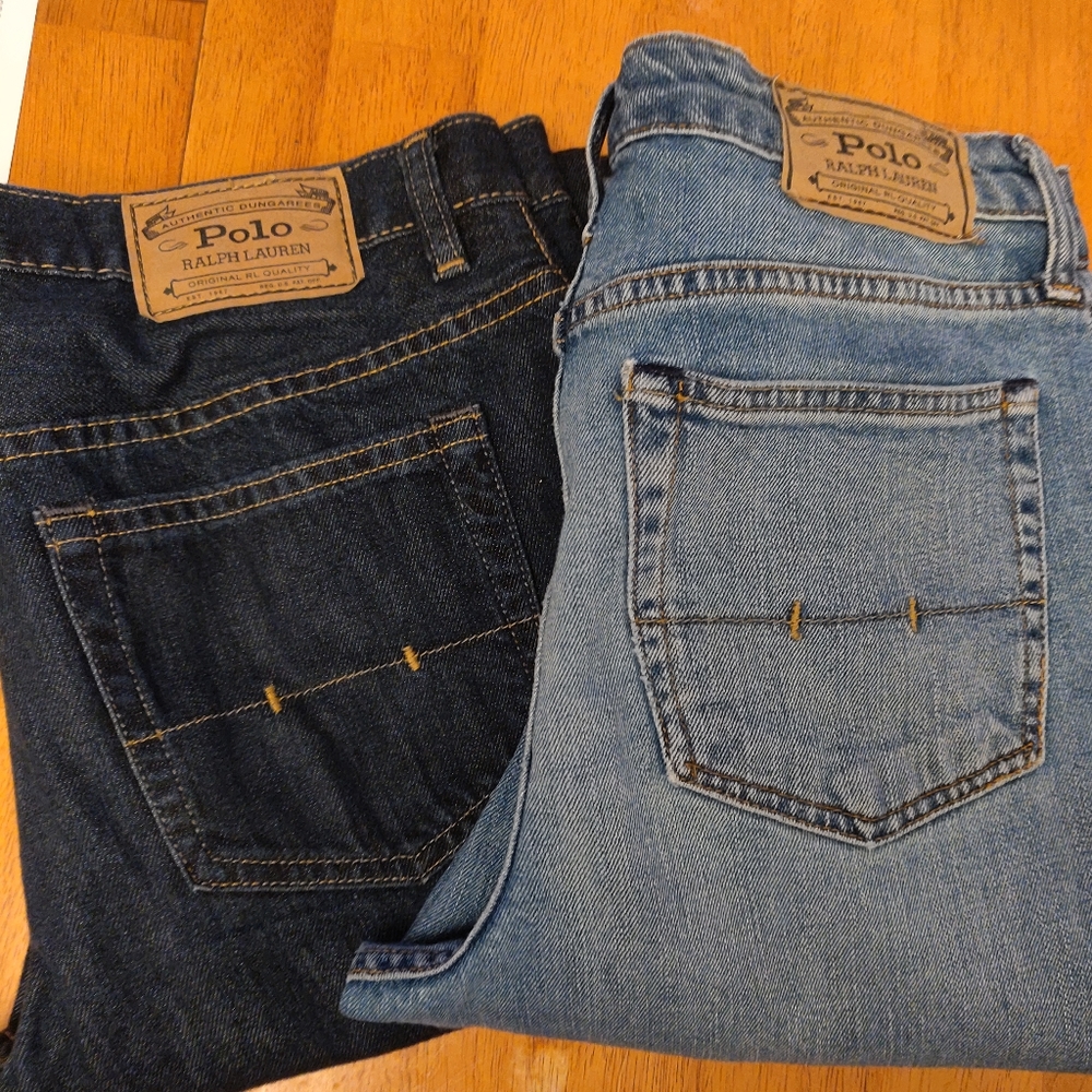 2 Pairs of Boys Polo Jeans for $40! Worn 1x if that no stains rips